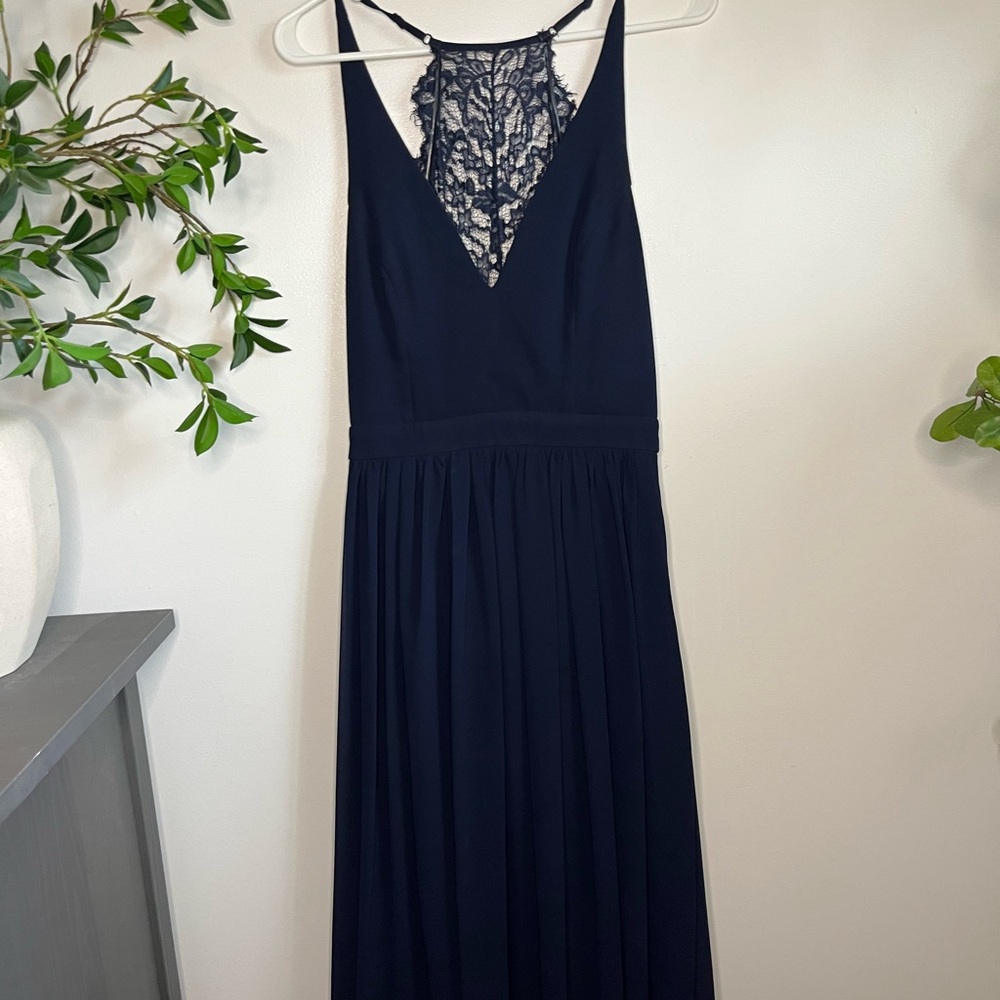 Lulu's Blue Halter long dress